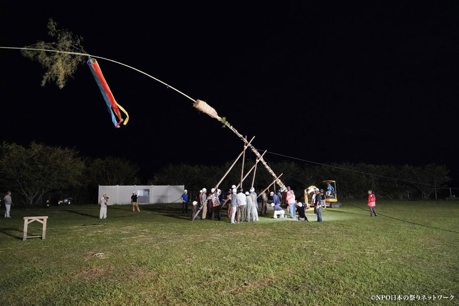 市木古式十五夜柱松神事・火祭4