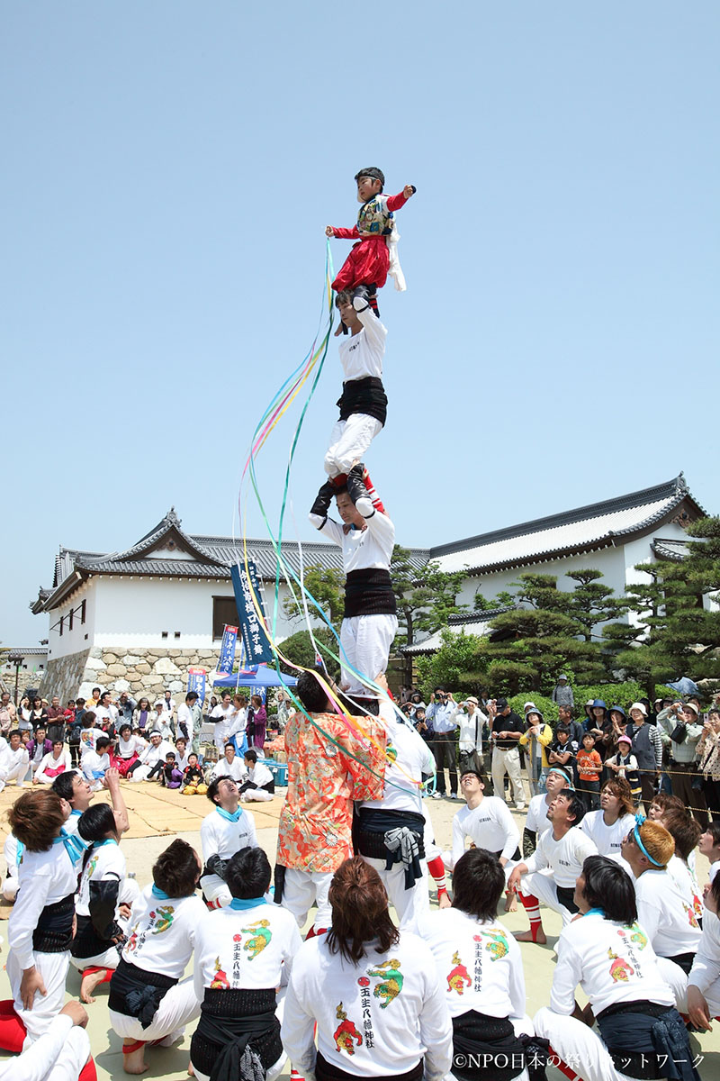 今治地区春の大祭　継ぎ獅子1