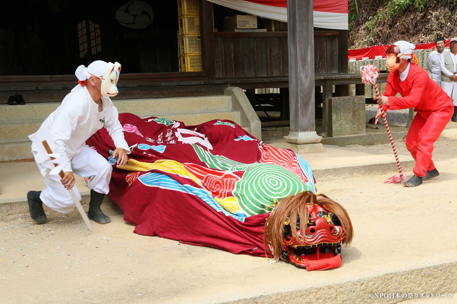 矢矧神社春の大祭　にわかと獅子舞4